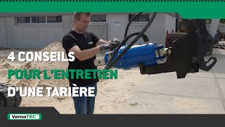 4 conseils pour lentretien dune tarière hydraulique  INSTRUCTION FRANÇAIS  VemaTec [upl. by Louella]