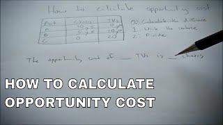 How to calculate opportunity costs [upl. by Navar582]