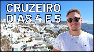 🛳 SANTORINI amp MYKONOS  CRUZEIRO CROÁCIA E GRÉCIA  DIAS 4 E 5 [upl. by Cirdet]