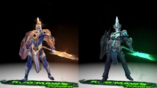 RUINED Pantheon vs PRESTIGE Skin Comparison MODEL only [upl. by Rasla]