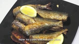 Simple Fried Sardines Recipe Video  Fish [upl. by Arihppas]