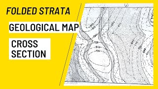 Geological map profile and cross section  Folded strata [upl. by Mauldon]