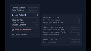 Neovim Menu Plugin made using Volt [upl. by Any]