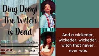 Glee  Ding Dong The Witch is Dead  Line Distribution  Lyrics [upl. by Quintana47]