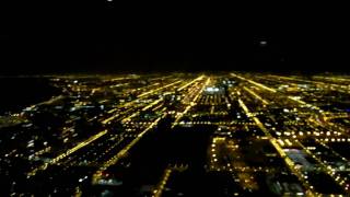 Chicago Sears Tower at Night South HD 720P [upl. by Amla]