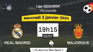 La liga  Real Madrid vs Real Majorque en direct sur Bein Sports 1  03012024 à 19 h 15 [upl. by Mackoff]