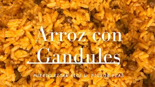 Puerto Rican Style Rice w Pigeon Peas  Arroz con Gandules Easy Rice recipe [upl. by Longwood]