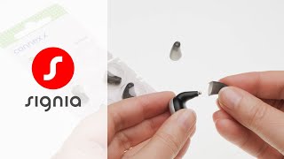 How to exchange the Click Sleeve for Signia Active  Signia Hearing Aids [upl. by Aneet]