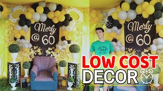 Simple Birthday Decoration Ideas at Home  Black and Gold Party Decoration Ideas [upl. by Domenico]