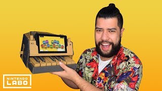 Making A CARDBOARD PIANO with Nintendo Labo [upl. by Ahsitneuq]