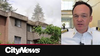 Most residents allowed home after Port Coquitlam apartment fire [upl. by Etteniotnna]