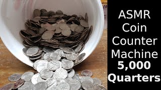 Laundromat Coin Counter ASMR  5000 Quarters [upl. by Jillian]