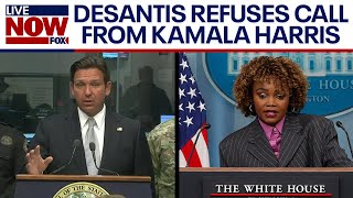 Hurricane Milton Florida Gov Ron DeSantis refuses call from VP Kamala Harris  LiveNOW from FOX [upl. by Aryhs]