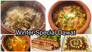 Winter Special Dawat Recipes  chinoti Matka Pulao  Kunna Paya  Reshmi handi seekh kabab [upl. by Loveridge]