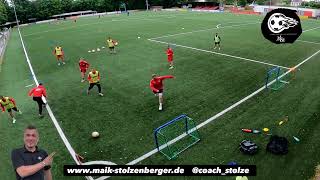 Fussballtraining Spielform  5 gegen 4 mit zwei kleinen Toren [upl. by Kelam915]