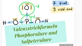 Valenzstrichformeln von Phosphorsäure und Salpetersäure lewisformel schwefelsäure salpetersäure [upl. by Alejandrina]