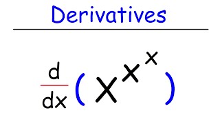 Derivative of xxx  Logarithmic Differentiation of Exponential Functions [upl. by Nayk]