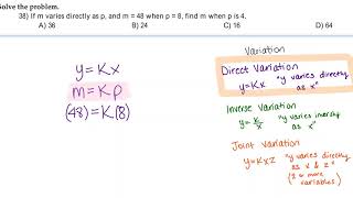 Direct Variation – Finding the Values of X and Y [upl. by Eseeryt680]