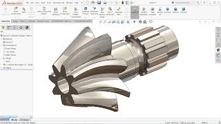 Solidworks tutorial  How to make Helical Bevel Gear in SolidWorks [upl. by Ahsiei]