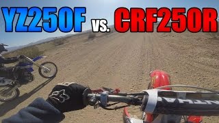 2006 YZ250F vs 2006 CRF250R [upl. by Yeldnarb]