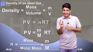 Chemistry Class 11 Chapter 3 Gases  Density of an Ideal Gas  Punjab  FSC  1st Year  Hippo [upl. by Adnuhsor]