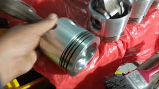 cat c9 marine engine piston skirt and connecting rod assemble method [upl. by Nosiram80]