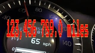 Volvo V70 Odometer  123456 miles trip counter 7890 [upl. by Dorran128]