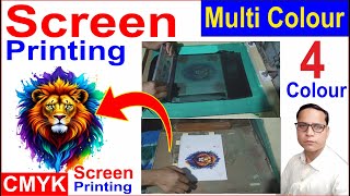 Multi Colour Screen Printing cmyk screen printing cmyk  screen printing multi colour kgn graphics [upl. by Alimhaj]