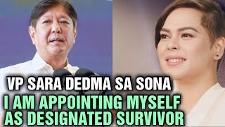 VP SARA HINDI AATEND SA SONA PBBM NANGINIG SA MGA PAHIWATIG NI VP SARA quot DESIGNATED SURVIVORquot [upl. by Maurise30]