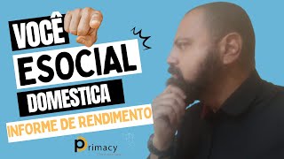 ESOCIAL DOMESTICA FOLHA DE PAGAMENTO  INFORME DE RENDIMENTO [upl. by Esylle]