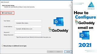 Setting up GoDaddy Email on Outlook 2023  StepbyStep Tutorial [upl. by Leahcimluap309]