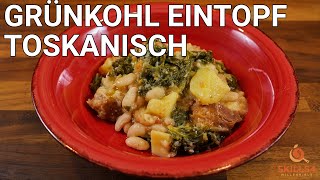 Ribollita Toskanischer Grünkohl Eintopf  Rezept aus Grünkohl und Bohnen  Vegan gesund lecker [upl. by Eldridge]