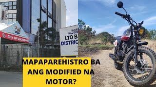 LTO Motorcycle Registration  How tos  How much  Modified motorcycle [upl. by Niko]