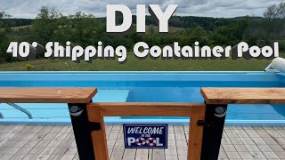 DIY 40 Shipping Container Swimming Pool Build Full Size [upl. by Clynes]