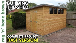 DIY Building A Shed From Scratch  Complete Project Fast Version [upl. by Zebedee]