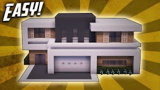 Minecraft How To Build A Large Modern House Tutorial 25 [upl. by Hcurob]