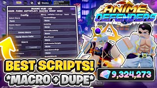 NEW Anime Defenders Script Hack GUI  INF Gems DUPE Units  Macro Record PLAY  Auto Farm Upgrade [upl. by Nosrak]