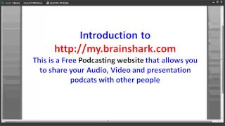 Sharing an Audio Podcast on Brainshark Website  Part 1 [upl. by Rudiger423]