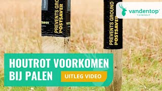 Zo bescherm je palen tegen houtrot  postsaver  Vandentop Tuinhout [upl. by Lalib697]