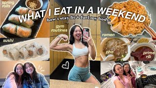 WHAT I EAT IN A WEEKEND  how i stay fit  fuel my body [upl. by Baerl]