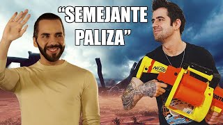 Famoso youtuber español se rinde a Bukele quotSemejante palizaquot [upl. by Neztnaj]