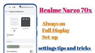 Realme Narzo 70x 5g Always on Full Display Setup settings  How to use [upl. by Sueaddaht]