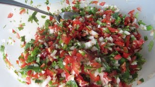 Pico De Gallo Recipe Quick Easy And Fresh Salsa BenjiManTV [upl. by Aihselat]