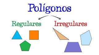 🔵 Polígonos Regulares e Irregulares 🟥 ¿Qué son y Ejemplos Fácil y Rápido  MATEMÁTICAS [upl. by Bloomer]