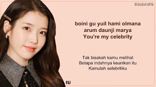 IU  Celebrity EASY LYRICSINDO SUB by GOMAWO [upl. by Haimes535]