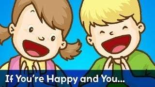 Kids SingAlong If Youre Happy and You Know it with lyrics [upl. by Whiting]