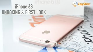 iPhone 6S Rose Gold 64GB UNBOXING amp First Look by EasySkinz [upl. by Airbma]