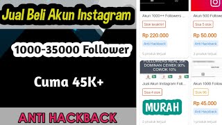 TEMPAT JUAL BELI AKUN INSTAGRAM MURAH  ANTI HACKBACK [upl. by Libna895]