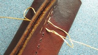 How to do knife leather sheath stitchies among other things [upl. by Aicilas]