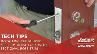 Installing the ML2000 Series Mortise Lock with Sectional Rose Trim  Technical Product Support [upl. by Akinna645]